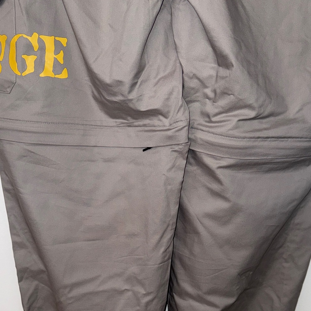 Etrange Gray Men's Cargo Track Pants with Yellow Logo - Picture 7 of 8